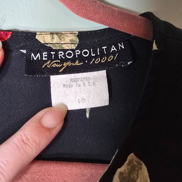 Rose Print Swing Dress VINTAGE - Picture 2 of 3